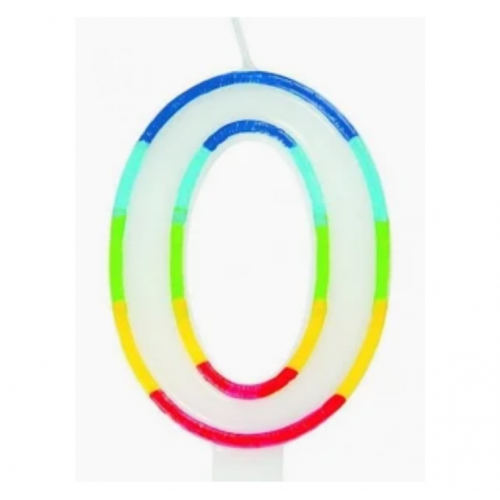 CANDLE COLOURFULL NUMBER 0 CANDLE COLOURFULL NUMBER 0